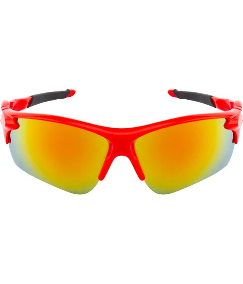 Fair-X Red Oval Sunglasses ( Pack of 1 )