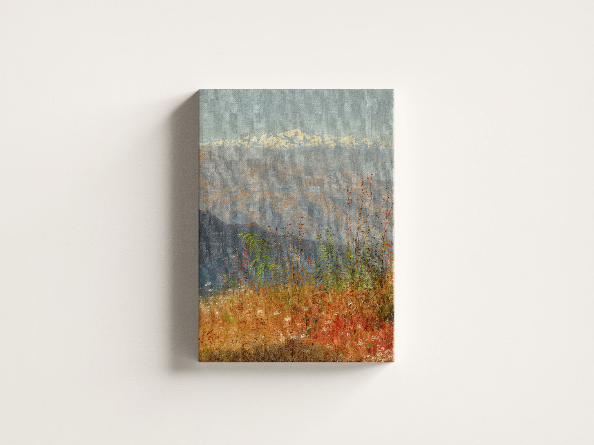 FURNISHUB Sunset In The Himalayas (1879) by Vasily Vereshchagin | Wall Art Painting | Premium Home Decor Art | Home decor Painting | Gallery-Wrapped Canvas