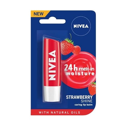 Nivea Strawberry Shine Lip Balm 4.8 Gms