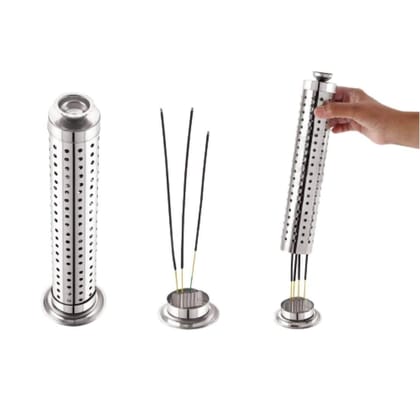 MAYAPURI Stainless Steel Agarbatti Incense Stick Stand Holder (Agarbatti Holder) for Home, Office (Pack of 1)