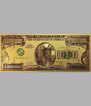 Hop n Shop - 100000 US Dollar Bill 24Kt Gold Plated 1 Paper currency & Bank notes