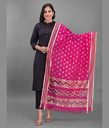 Apratim - Pink Silk Women's Dupatta - ( Pack of 1 )