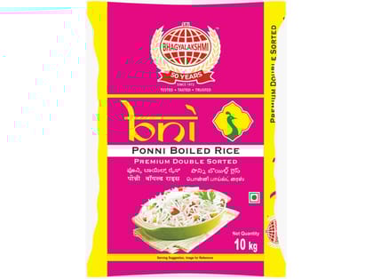 BNI Half Boiled Ponni Rice 1.5 Years aged - 10 Kilogram