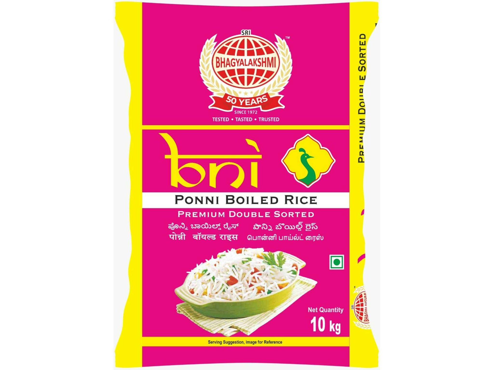 BNI Half Boiled Ponni Rice 1.5 Years aged - 10 Kilogram