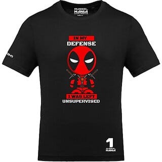 FastB Men Printed Round Neck Black T-Shirt