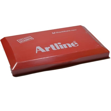 Artline Plastic Stamp Pad Small Size 101 MM X 61 MM Red Colour Pack of 10
