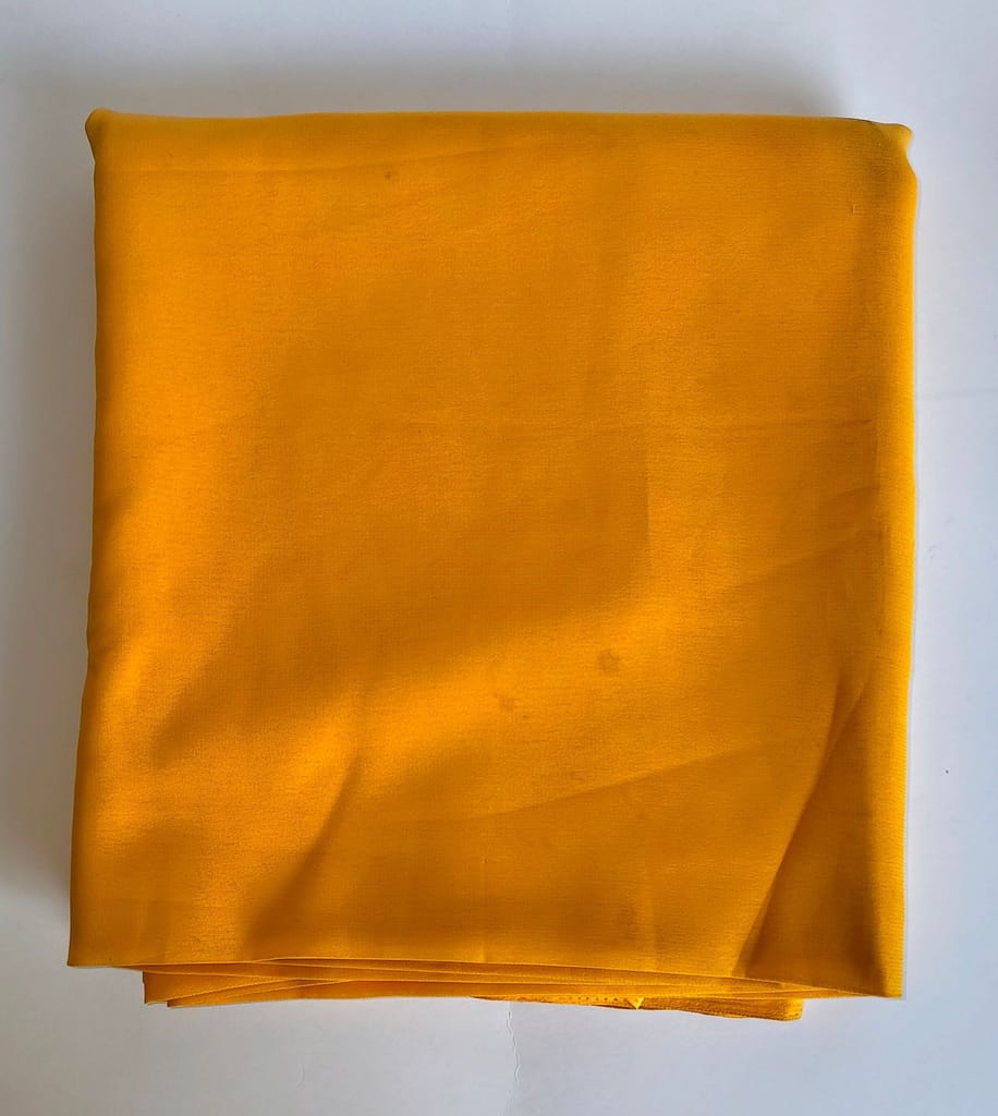 100% Pure Silk Crepe Georgette Fabric - 44" Wide - Sunshine Yellow