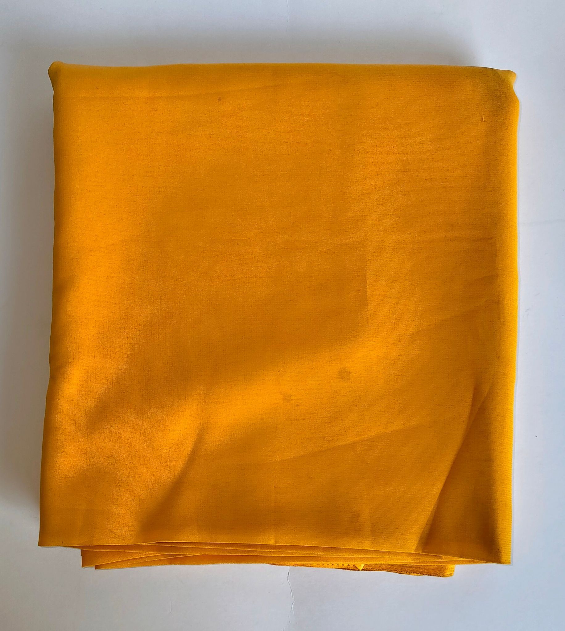 100% Pure Silk Crepe Georgette Fabric - 44" Wide - Sunshine Yellow