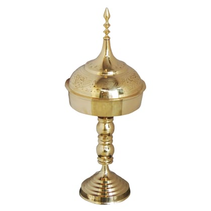 Brass Hurahi No.11 Temple Brassware | Traditional Kitchen Decor, Height : 21 Inch (ZMAS226 M)