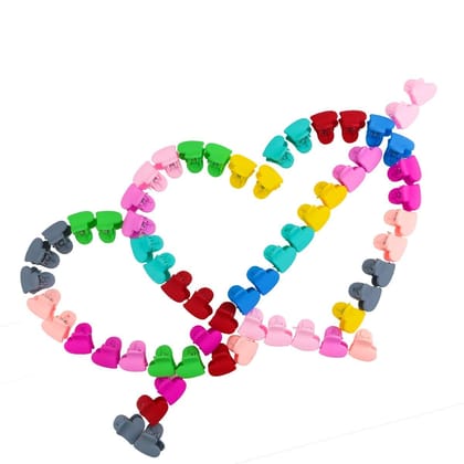NEOBABY Mini Colorful Heart Design Tiny Hair Clip for Multiple Hair Styling | Hair Claws Accessories for Kids Baby Girls and Women's Candy Colors (Pack of 36) NEOBABY Mini Colorful Heart Design Tiny Hair Clip for Multiple Hair Styling | Hair Claws Access