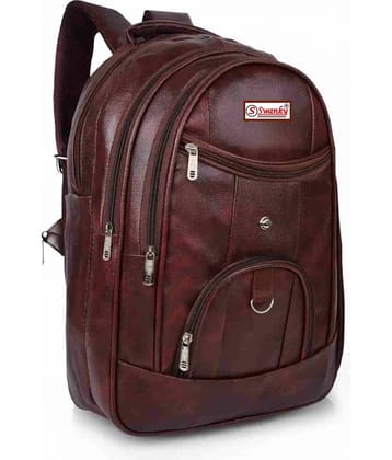 Swanky Brown Synthetic Backpack For Kids