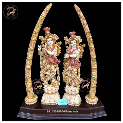 Marble Dust Radha Krishna Statue