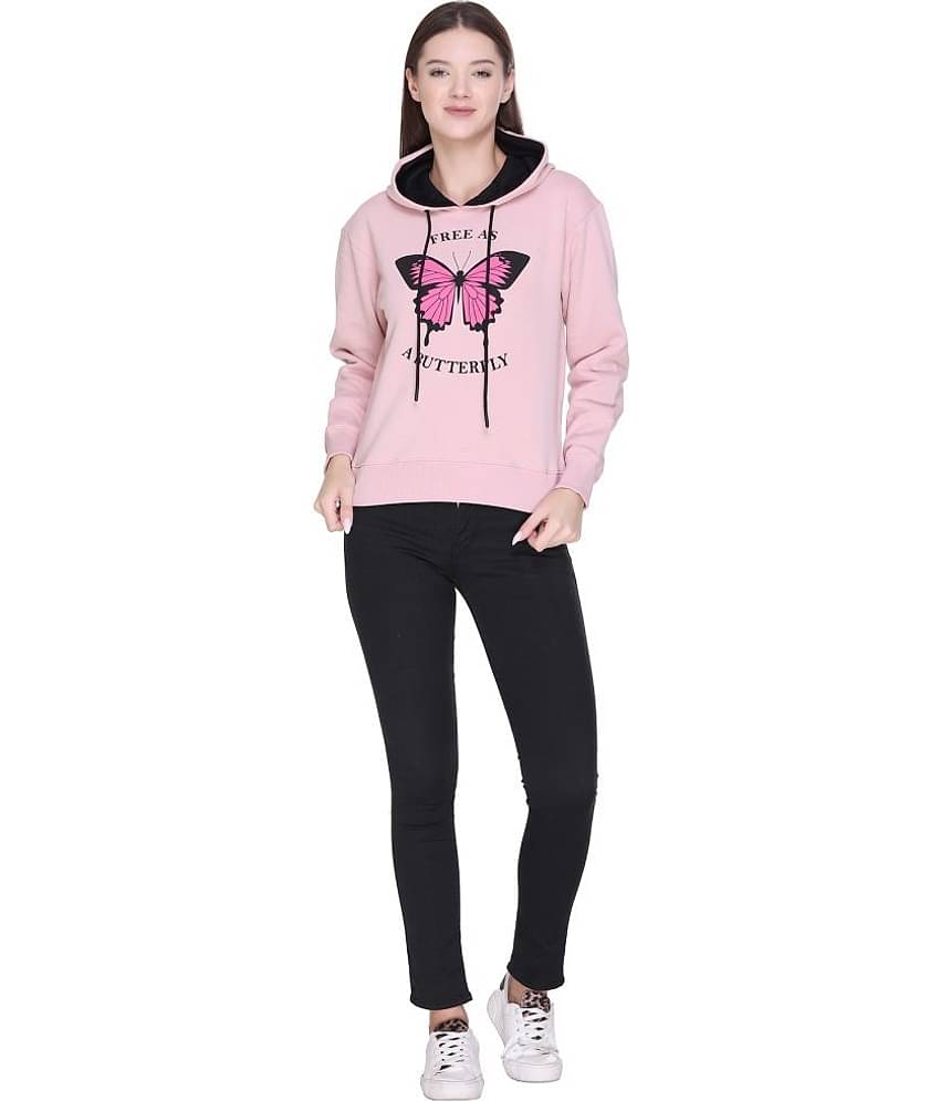 RF RAVES Fleece Pink Hooded Sweatshirt