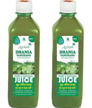 Axiom Dhania Juice 500ml (Pack of 2)|100% Natural WHO-GLP,GMP,ISO Certified Product