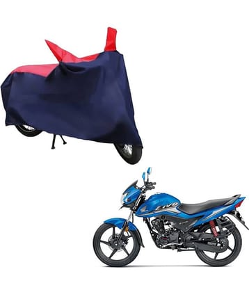 AutoRetail Dust Proof Two Wheeler Polyster Cover for Honda Livo (Mirror Pocket, Red and Blue Color)