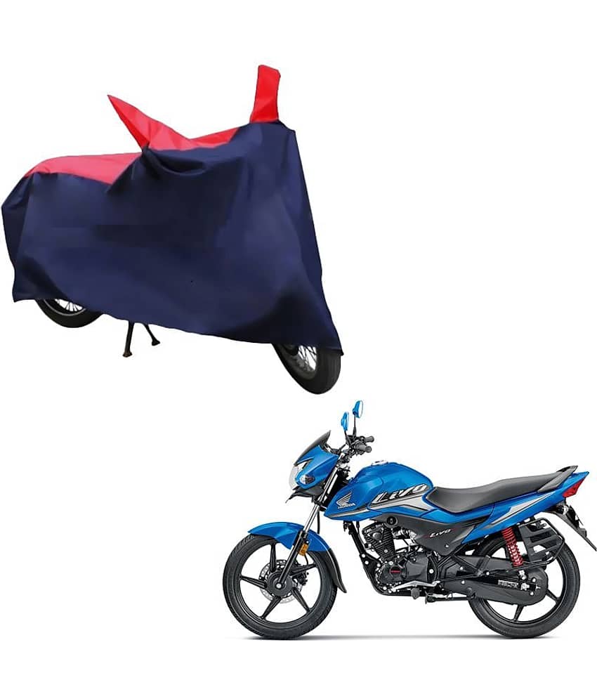 AutoRetail Dust Proof Two Wheeler Polyster Cover for Honda Livo (Mirror Pocket, Red and Blue Color)