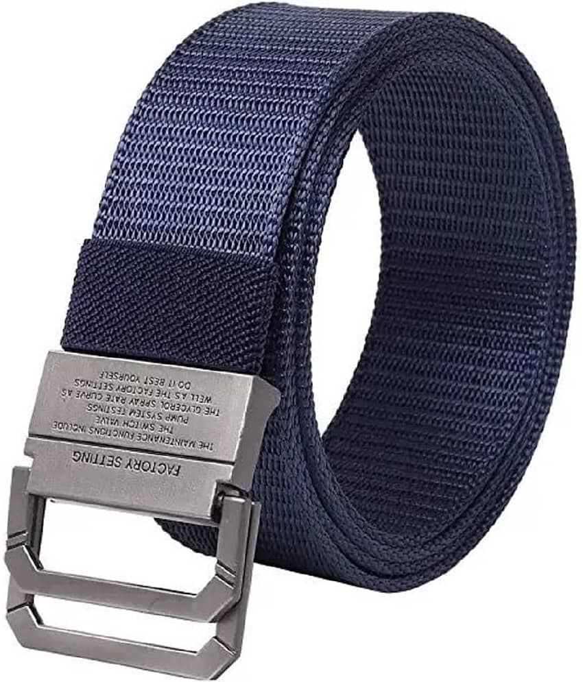 Zacharias - Blue Canvas Men's Casual Belt ( Pack of 1 )