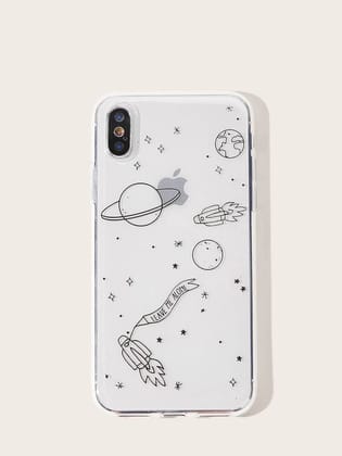 Galaxy Rocket Transparent Custom Slim Soft Cases