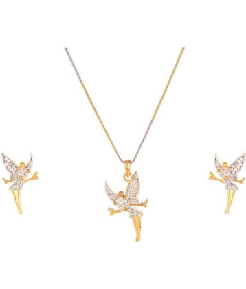 Darshini Designs - Silver Pendant set ( Pack of 1 )