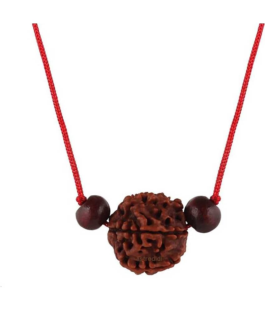 Astrodidi 4 Mukhi Rudraksha With Red Chandan Beads