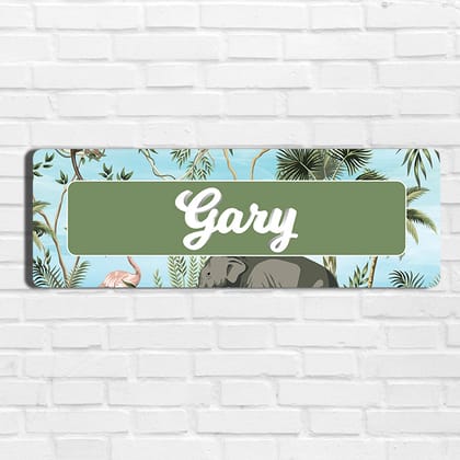 Savanna Wild Name Plate - Petite-Savanna Wild Blue Watercolour
