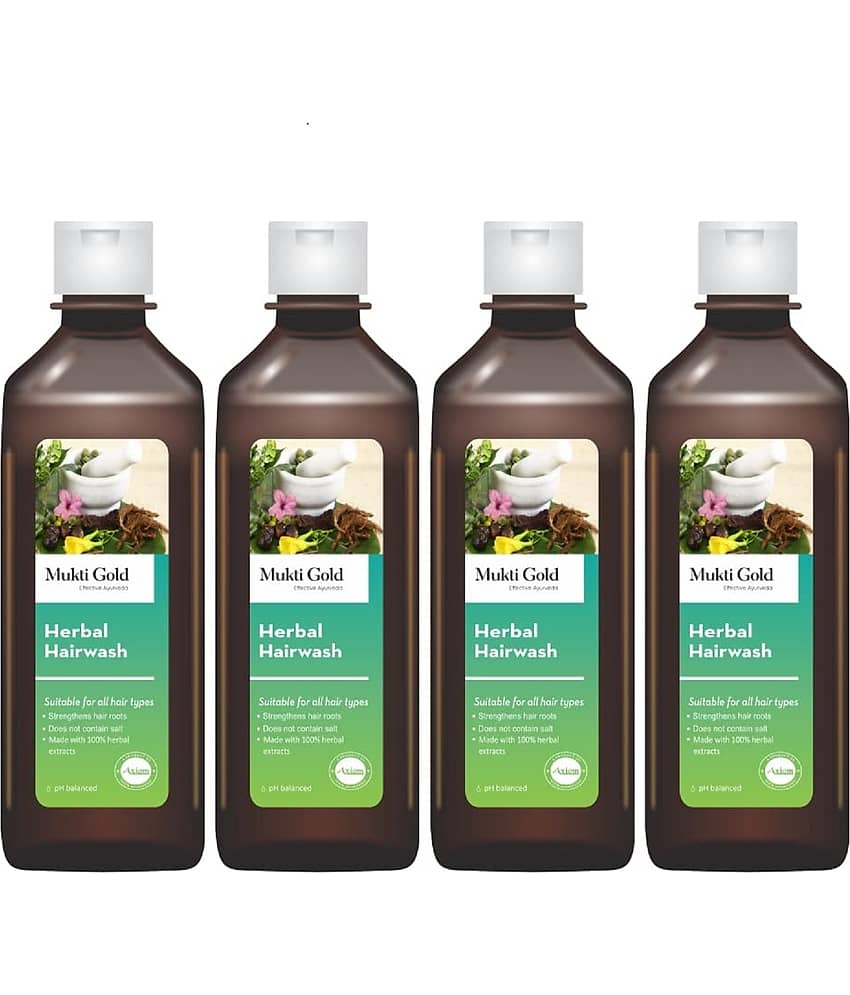 Axiom Muktigold Herbal Hairwash 400Ml(Pack Of 4)