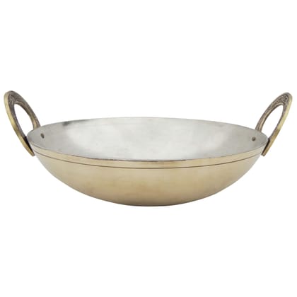 Brass Kadai With Kalai Work, 2.5 Liter (ZMAS173 D)