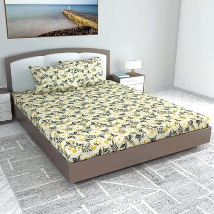 Vintage Daisies Elegant Bedsheet For King Size Bed-King / Vintage Daisies / FL-2014-KB