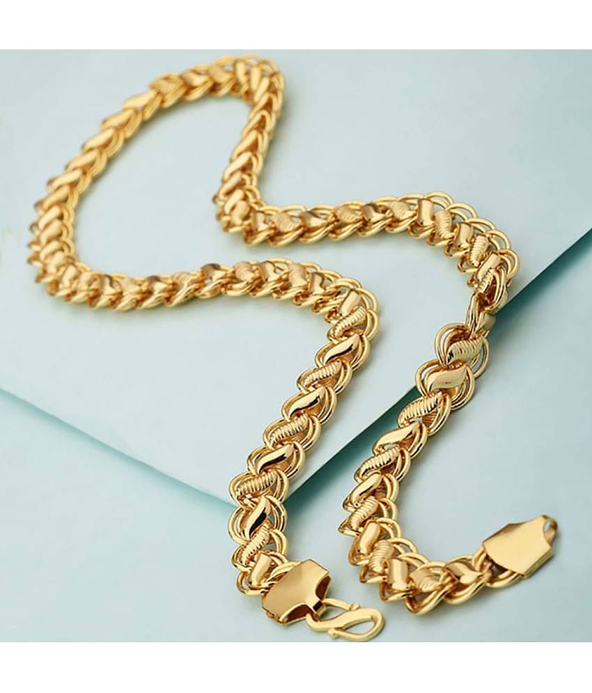 FASHION FRILL Gold Plated Chain ( Set of 1 )