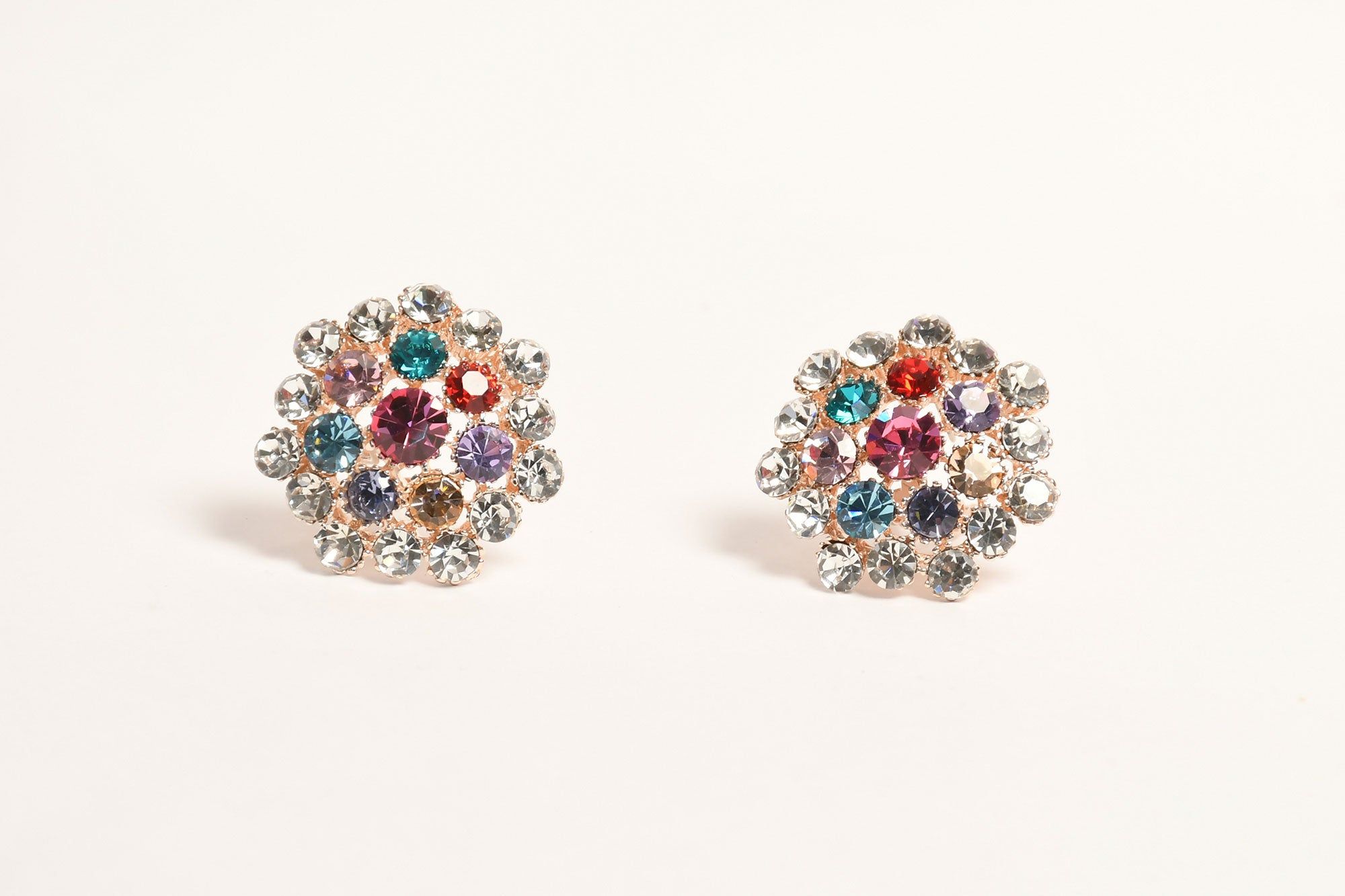 Dazzling Multicolour Stone Crystal Studs