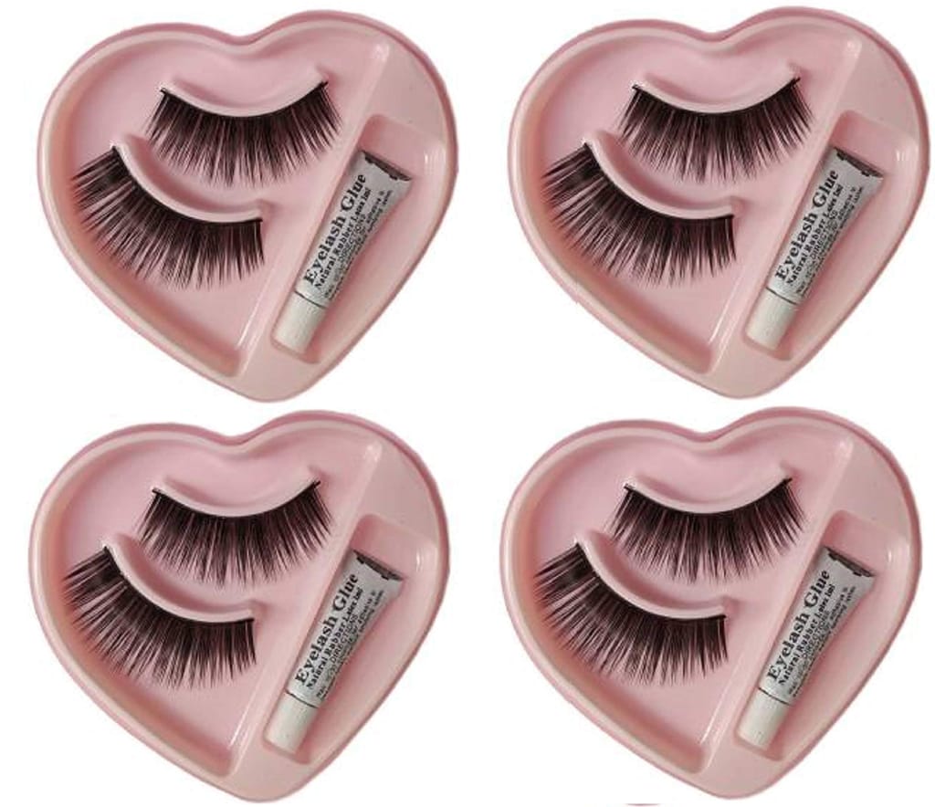 False Eyelashes With Glue for Eye Makeup Combo Pack Of 4 - Makeup - Sets and Kits | Buy online on ZillyBuy
