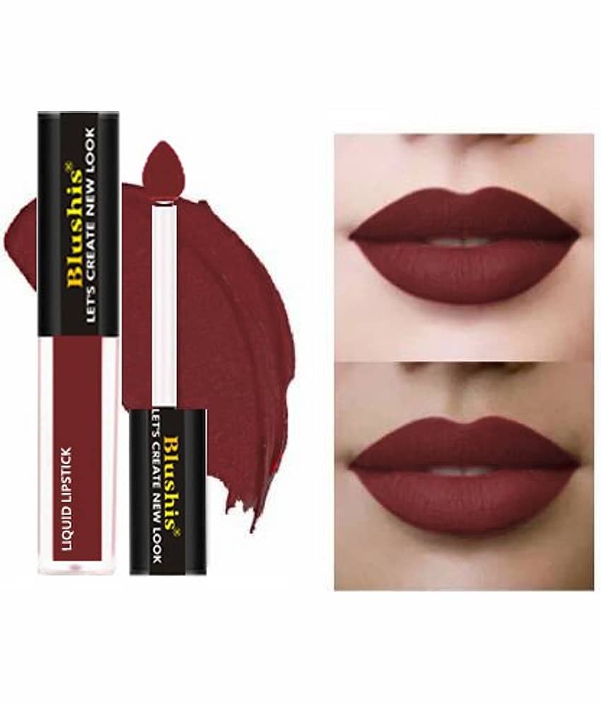 BLUSHIS Long Lasting Maroon Ultra Matte Lipstick