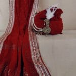 Maroon Velvet Golden Prints Safa Dupatta Set