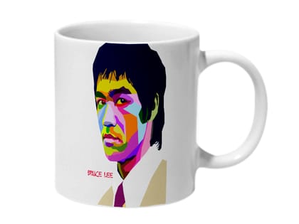 Multicolor Bruce Lee Art Ceramic Mug