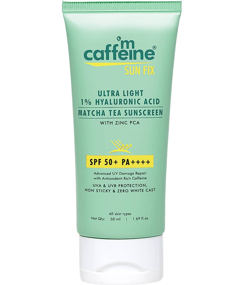 mCaffeine Matcha Tea Sunscreen SPF 50+ & PA++++ 50ml (Pack of 1)