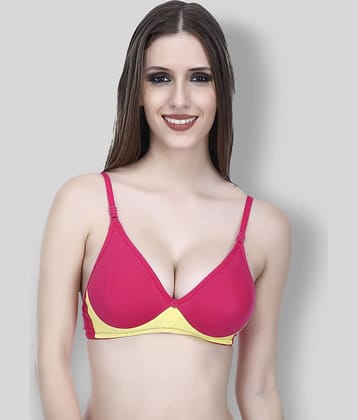 Elina Cotton Non Padded Women's T-Shirt Bra ( Pink )