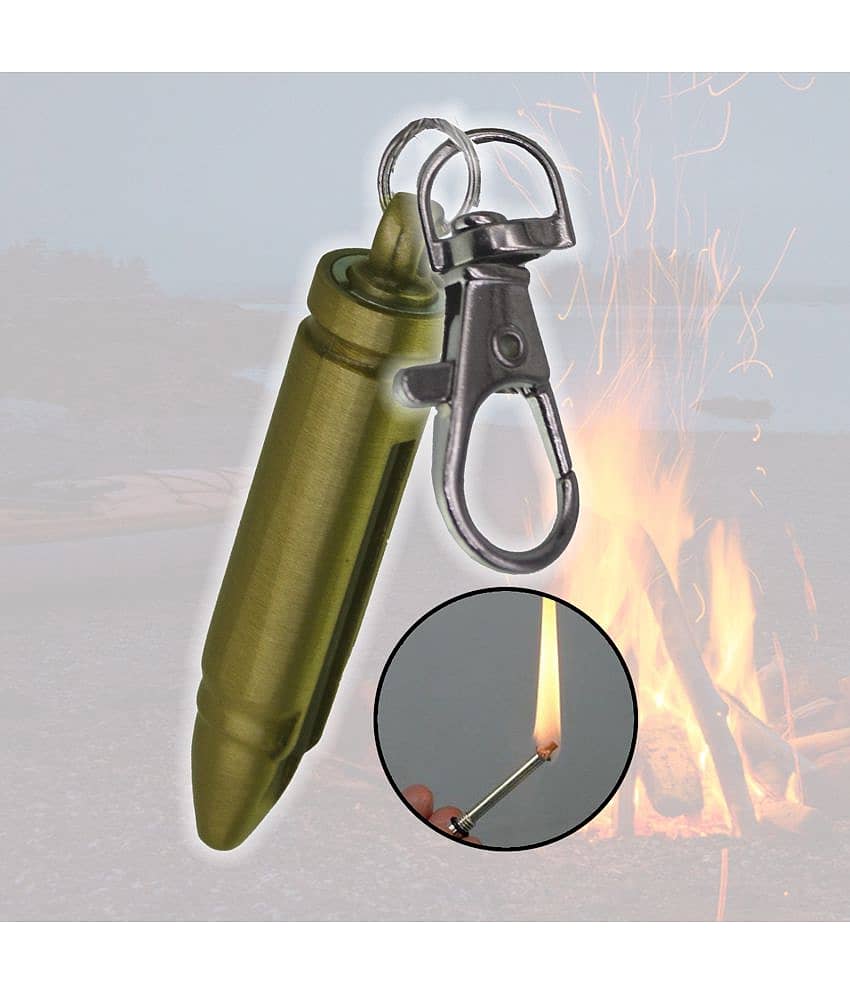 JMALL - Dark Green Brass Cigarette Lighter ( Pack of 1 )