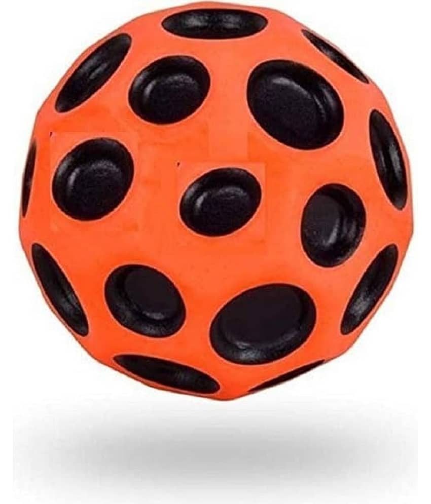 DENFE   Moon Ball Pack of 1 – High Bounce Rubber Ball for Outdoor Fun, 7 cm Diameter, Durable Multicolor Design for Kids & Adults, Perfect for Baseball, Catch, and Recreation