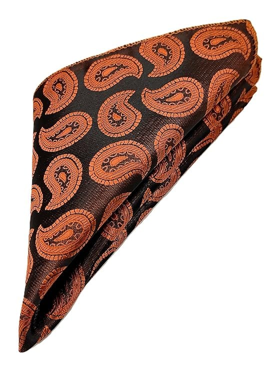 VOICI France Men's Pocket Square Satin Microfiber Silver Grey Color Free Size - Copper