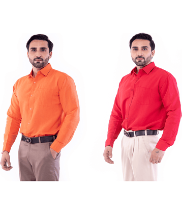 DESHBANDHU DBK 100% Cotton Regular Fit Solids Men's Casual Shirt - Multi ( Pack of 2 )