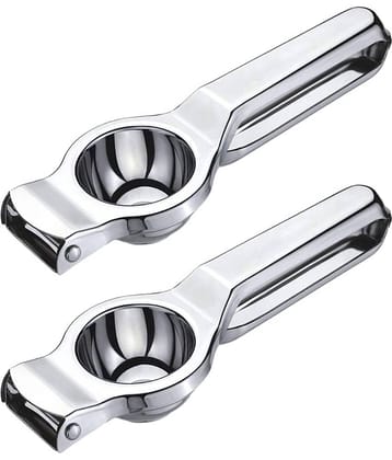 JISUN - Stainless Steel Silver Squeezer ( Pack of 2 )