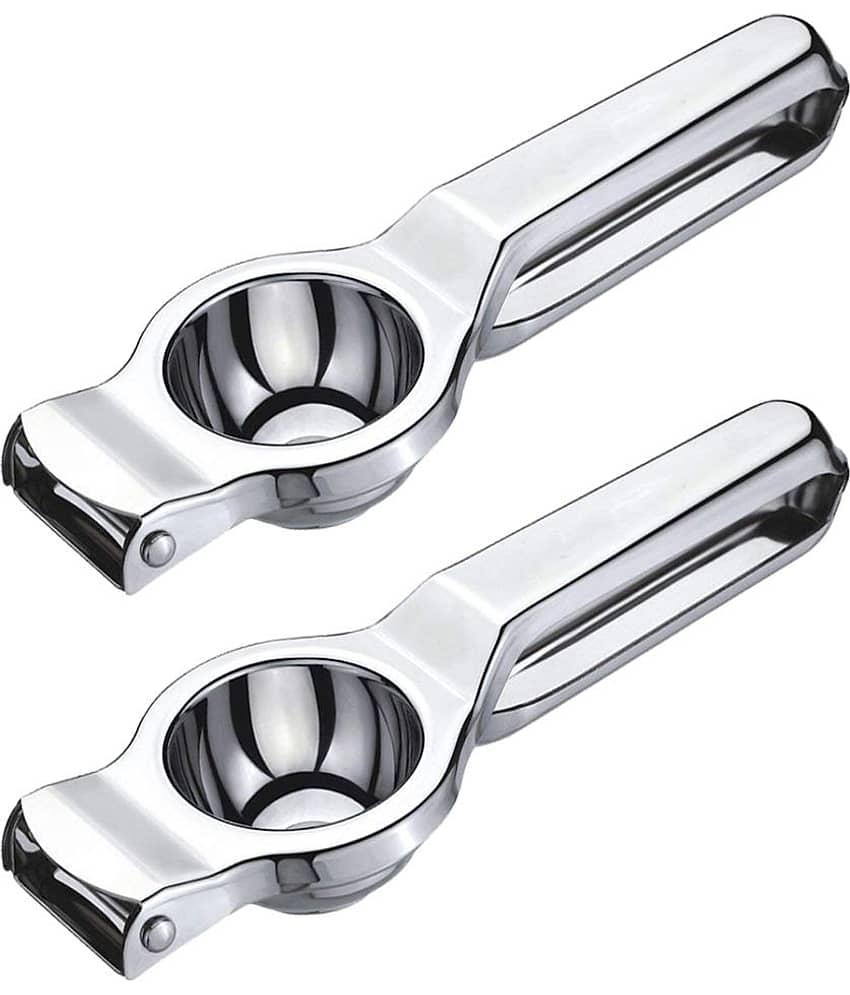 JISUN - Stainless Steel Silver Squeezer ( Pack of 2 )