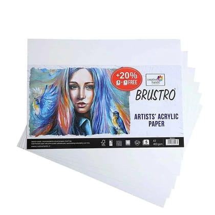 Brustro Artists Acrylic Paper 400Gsm-A3 / 10308-A3
