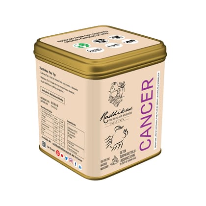 Cancer Turmeric Tulsi Liquorice Chai -Comforting Herbal Tea for Nurturers (100 gm - Makes 40 Cups of Kadak Chai) by M/S RADHIKAS FINE TEAS AND WHATNOTS