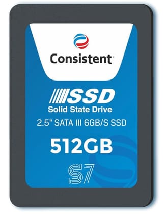 Consistent SSD 512GB 2.5 Inch SATA Internal SSD - Read: 550MB/s & Write: 500MB/s - Solid-State Drive 5 Year Warranty (512, GB)