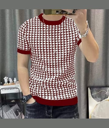 FABRIPPLE Polyester Regular Fit Printed Half Sleeves Men's Round T-Shirt - Multicolor ( Pack of 1 )