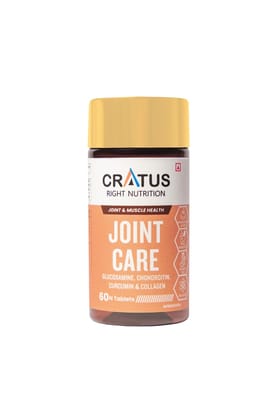 Cratus Right Nutrition Advanced Joint Care Tablets with Glucosamine, Chondroitin and Curcumin | Total Support for Joint, Cartilage and Muscle Health | Enhances Flexibility, Reduces Pain | 60 Tablets