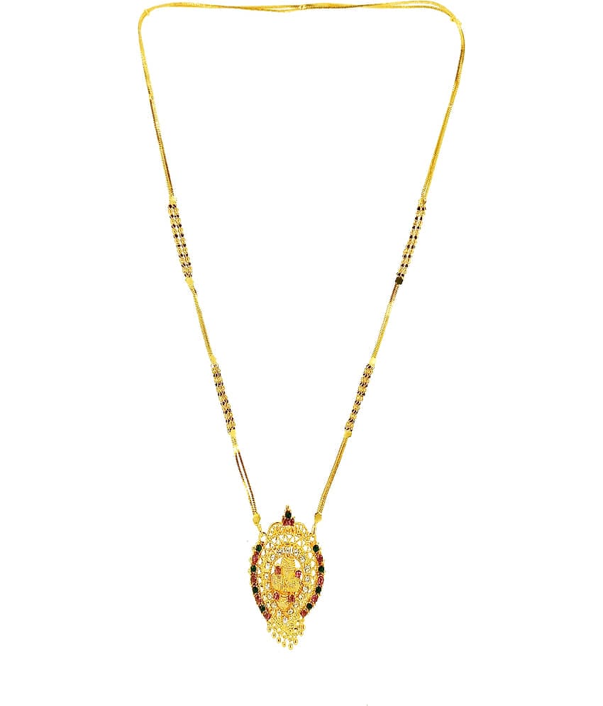 H M PRODUCT GOLD PLATED ROYAL DESIGN MANGALSUTRA FOR WOMEN-100129