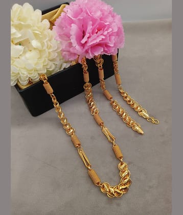 KRIMO Gold Plated Brass Chain ( Pack of 1 )