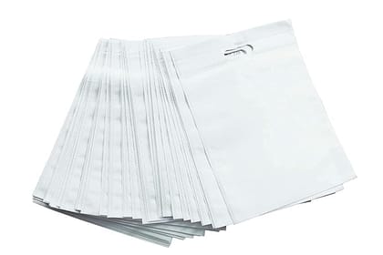 Non Woven , D Cut Shipping & Carry Bags , Size 12''x18'' , White Colour - 1 Kg.     ( Free Delivery )